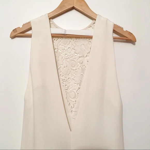 TIBI Guipure Lace Sleeveless Dress Ivory Size 0 - Picture 13 of 14